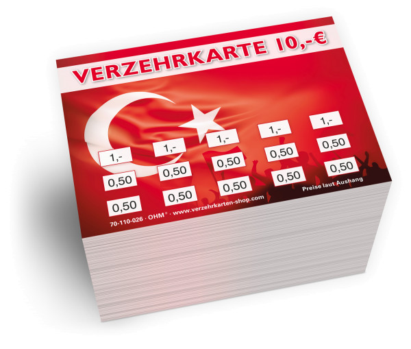 Verzehrkarten Türkei | 10 € Gesamt | bis 1,- €